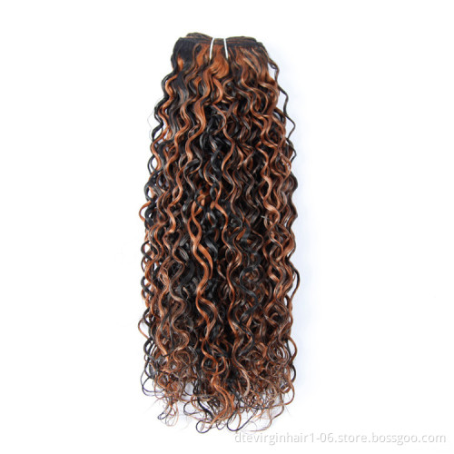 Hot Selling Production DTL Ombre Colors  Pre Stretched Colored Synthetic Hair Extension Bundles